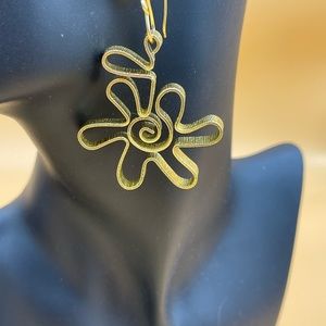 Handcrafted flower earrings